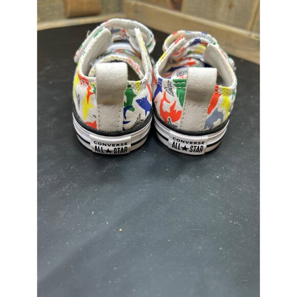 Converse All Star Infant Sneakers Shark Print Multi-Color Size 4 - Picture 3 of 7